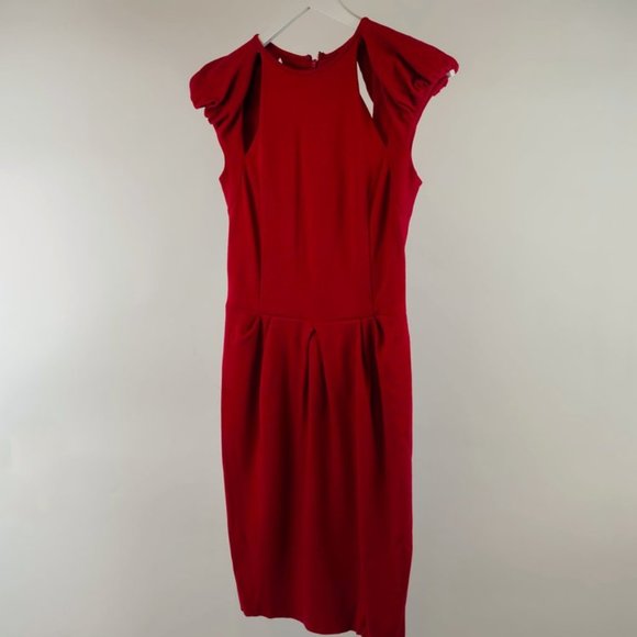 Greta Constantine Zhazha Red Cutout Dress - Picture 3 of 7